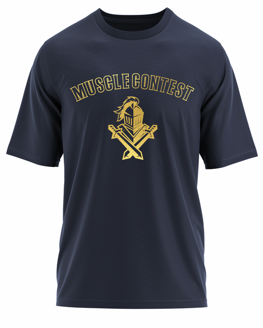 Muscle Contest Gold Knight Navy Tee