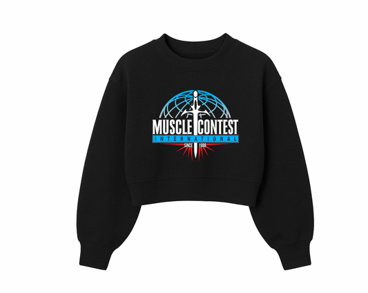 Muscle Contest Black Crew with Logo